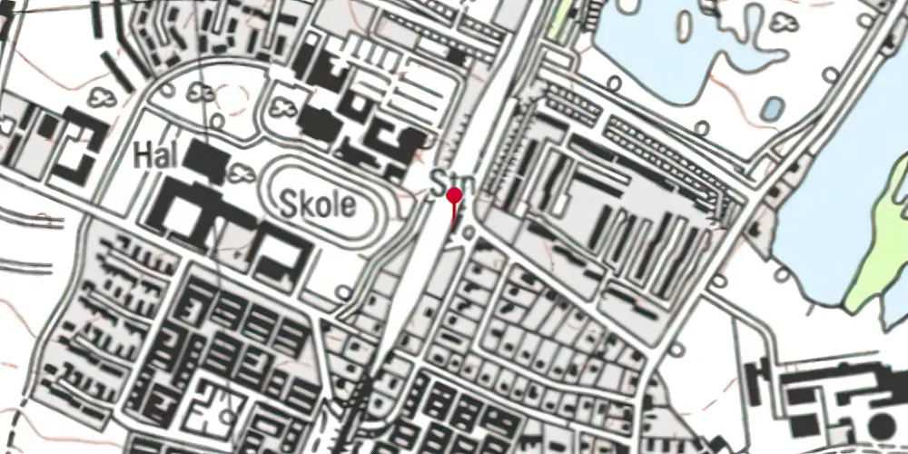 Historisk kort over Nivå Station