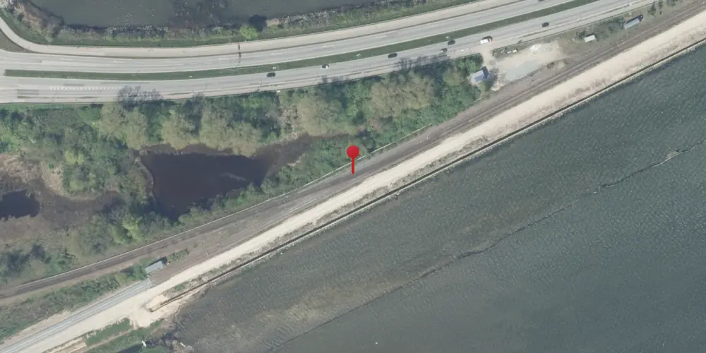 Historisk kort over Nykøbing Falster Vest Teknisk Station