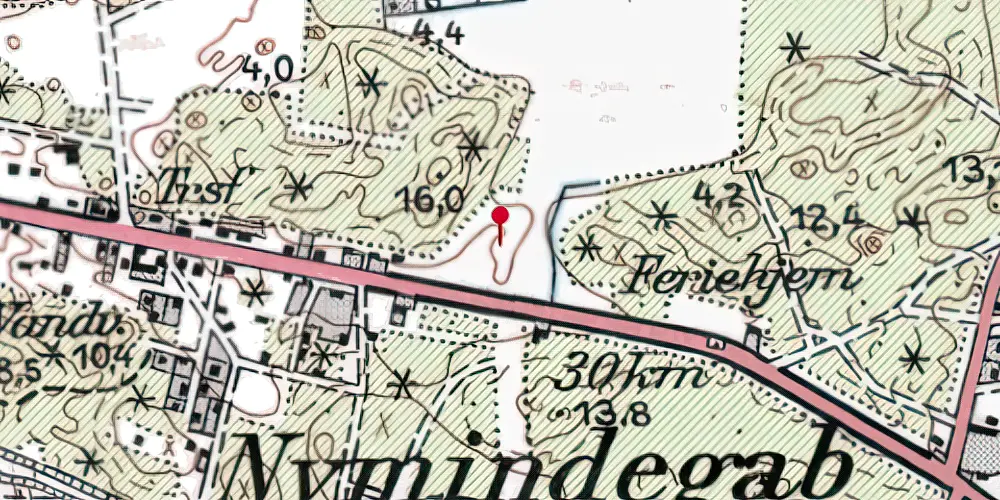 Historisk kort over Nymindegab Station Historisk kort over Nymindegab Station