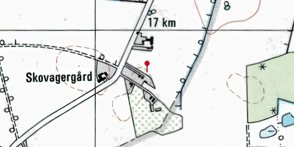 Historisk kort over Ladby (Fyn) Trinbræt med Sidespor Historisk kort over Ladby (Fyn) Trinbræt med Sidespor