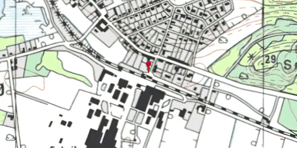 Historisk kort over Pindstrup Station Historisk kort over Pindstrup Station