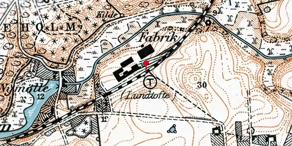 Historisk kort over Ravnholm Holdeplads Historisk kort over Ravnholm Holdeplads