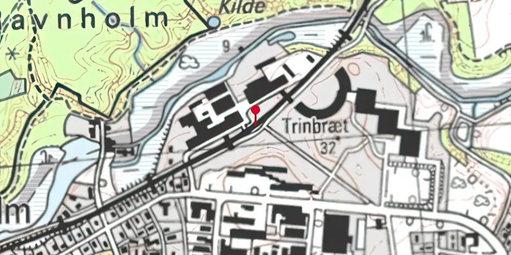 Historisk kort over Ravnholm Holdeplads Historisk kort over Ravnholm Holdeplads