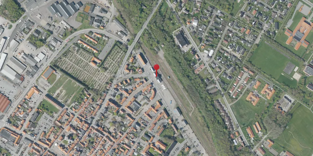 Historisk kort over Ringkøbing Station
