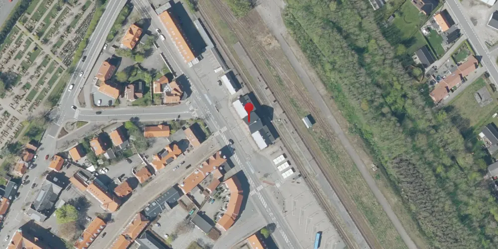 Historisk kort over Ringkøbing Station