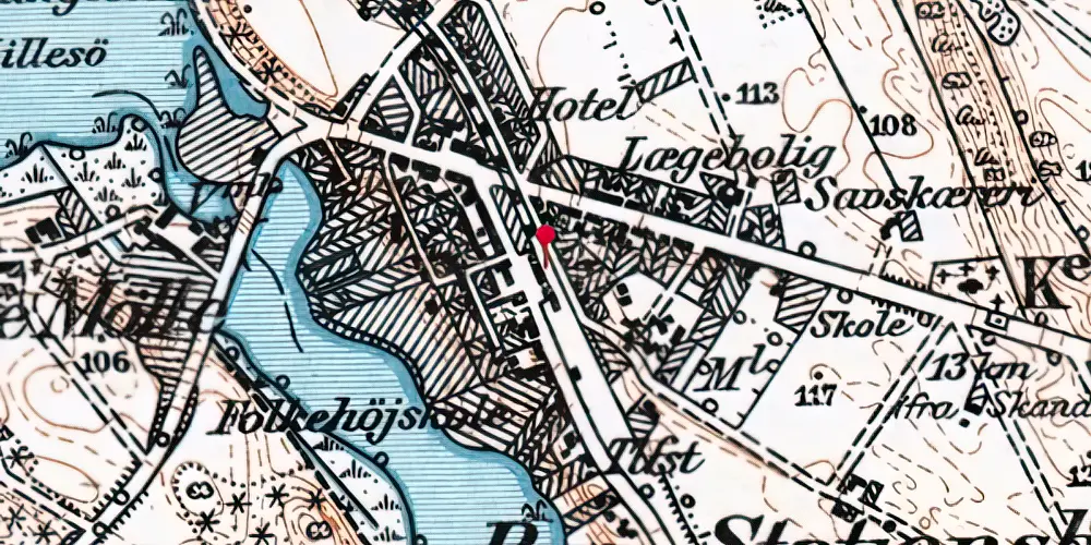 Historisk kort over Ry Station Historisk kort over Ry Station