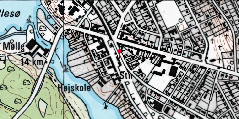 Historisk kort over Ry Station Historisk kort over Ry Station