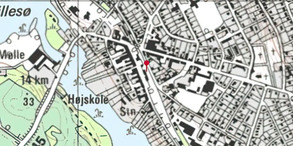 Historisk kort over Ry Station Historisk kort over Ry Station