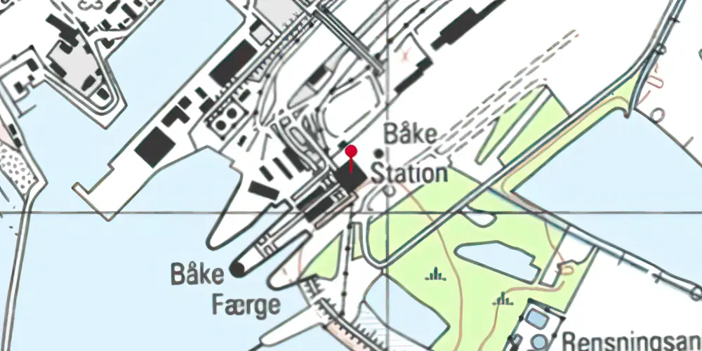 Historisk kort over Rødby Færge Station Historisk kort over Rødby Færge Station