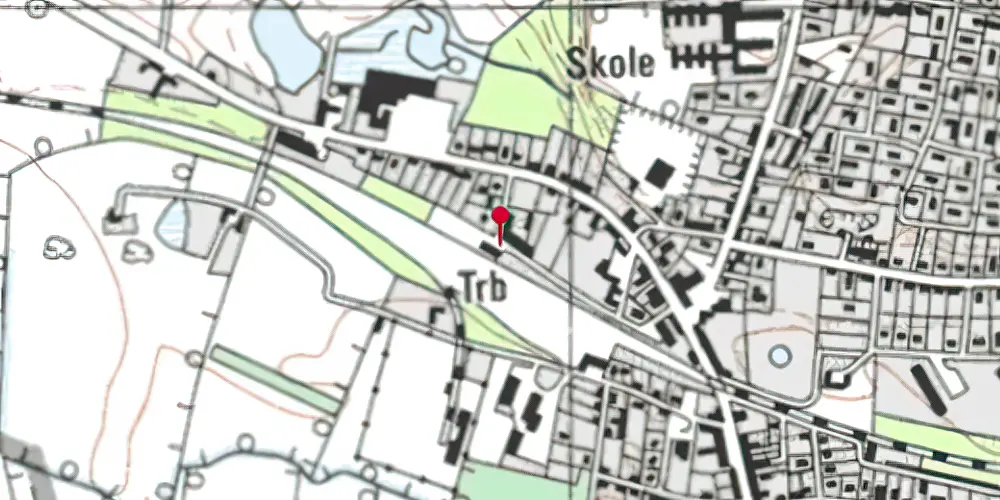 Historisk kort over Rødkærsbro Station