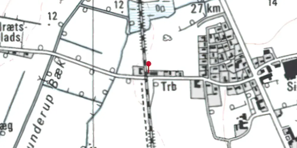 Historisk kort over Sejstrup Trinbræt Historisk kort over Sejstrup Trinbræt