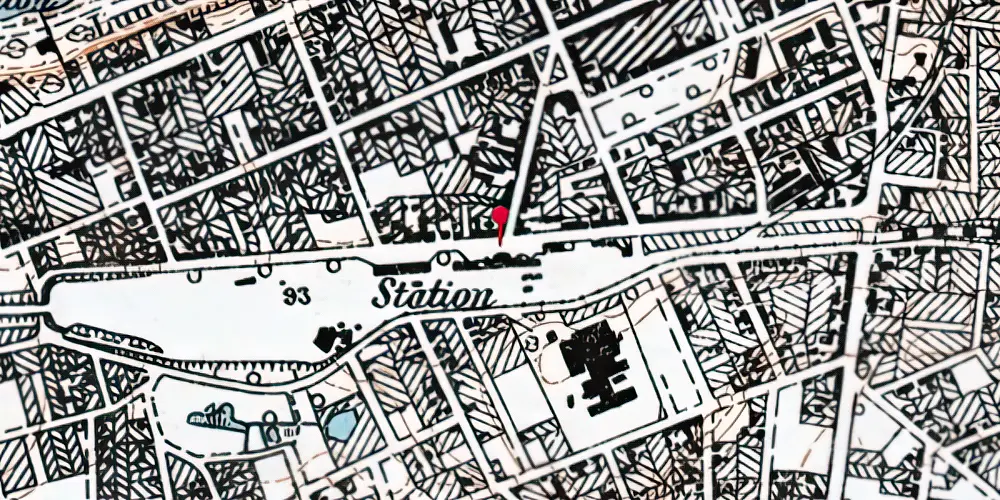 Historisk kort over Silkeborg Station Historisk kort over Silkeborg Station