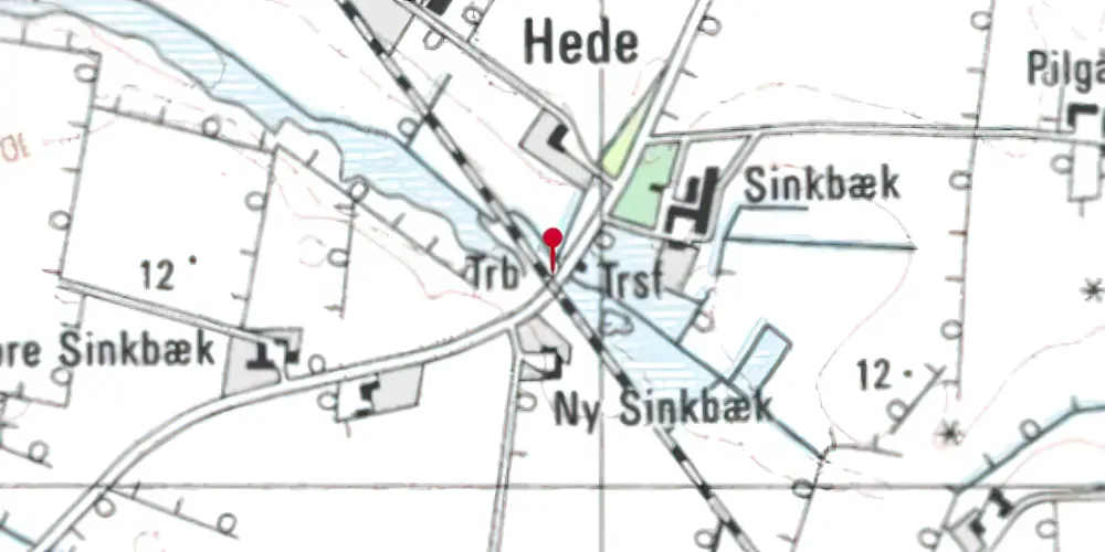 Historisk kort over Sinkbæk Trinbræt Historisk kort over Sinkbæk Trinbræt