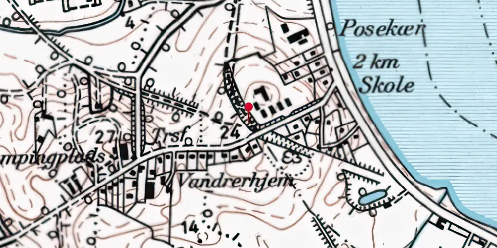 Historisk kort over Skelbæk Holdeplads