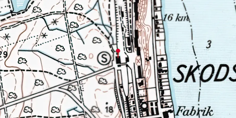 Historisk kort over Skodsborg Station Historisk kort over Skodsborg Station