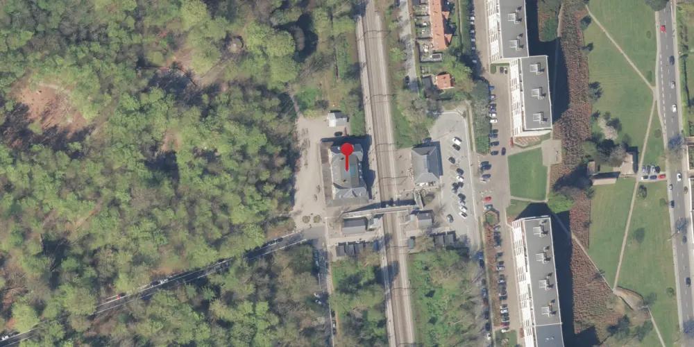 Historisk kort over Skodsborg Station Historisk kort over Skodsborg Station