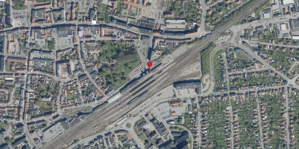 Historisk kort over Roskilde Station