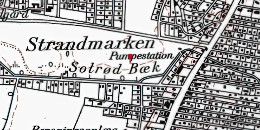 Historisk kort over Solrød Strand S-togstrinbræt Historisk kort over Solrød Strand S-togstrinbræt
