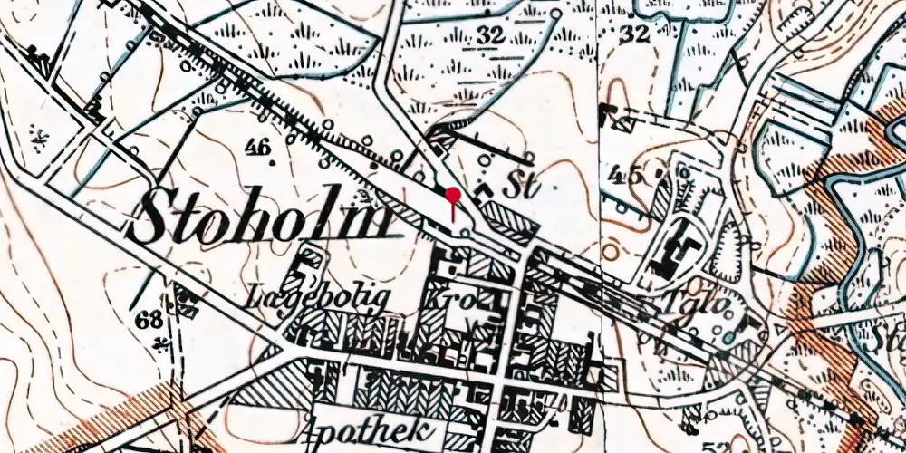 Historisk kort over Stoholm Station Historisk kort over Stoholm Station
