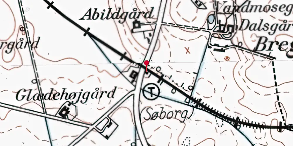 Historisk kort over Søborg Trinbræt
