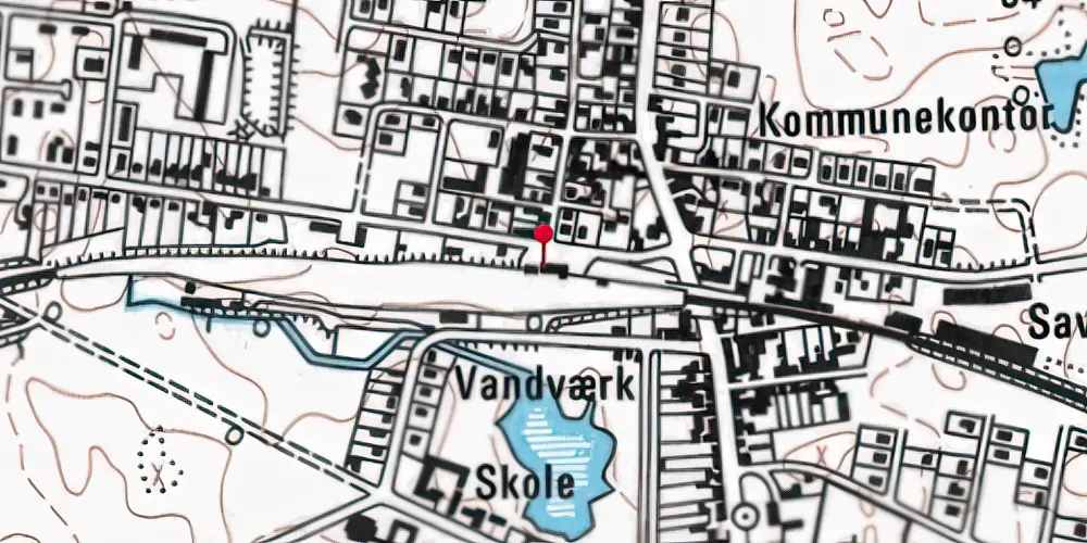 Historisk kort over Hvalsø Station Historisk kort over Hvalsø Station