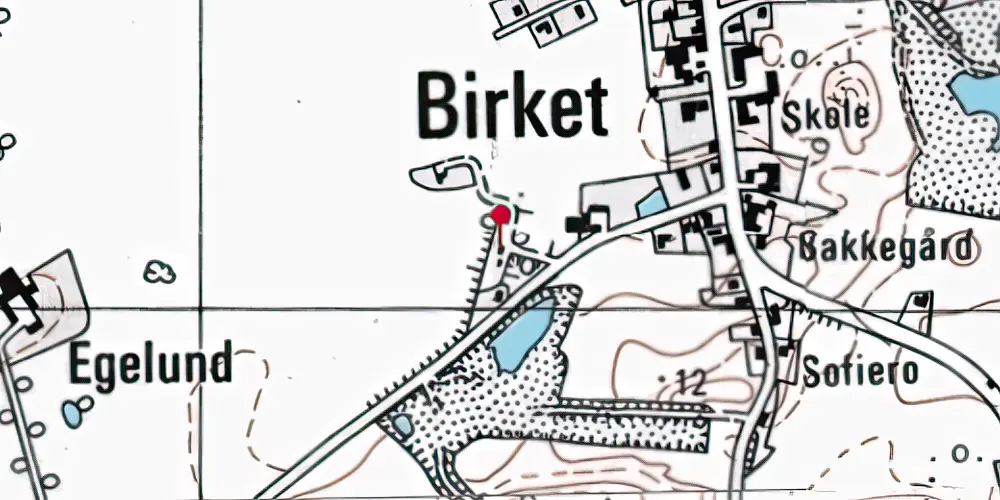 Historisk kort over Birket Trinbræt Historisk kort over Birket Trinbræt
