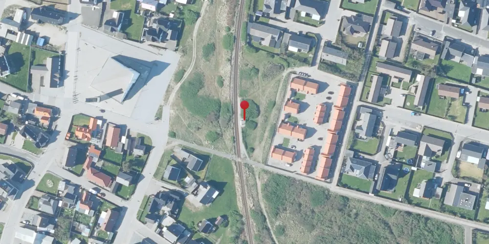 Historisk kort over Thyborøn Kirke Trinbræt
