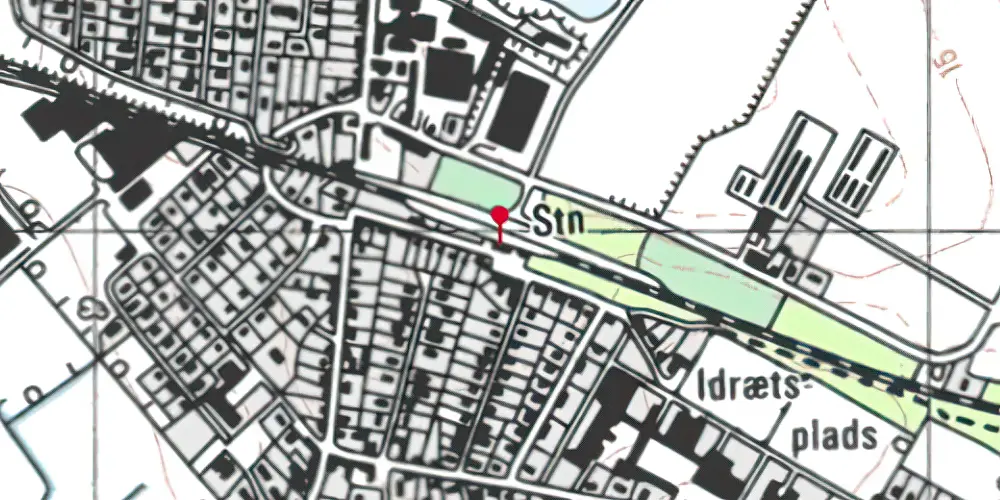 Historisk kort over Tjæreborg Station Historisk kort over Tjæreborg Station