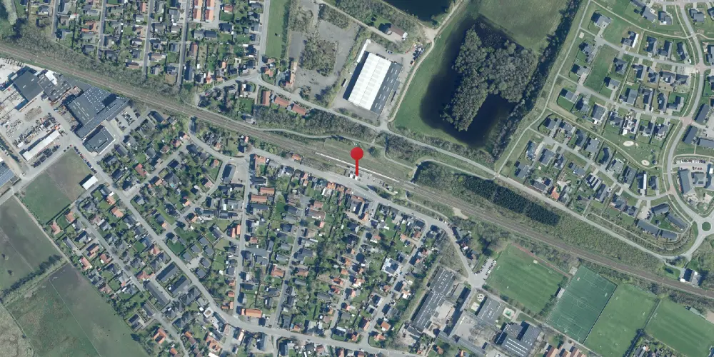 Historisk kort over Tjæreborg Station Historisk kort over Tjæreborg Station