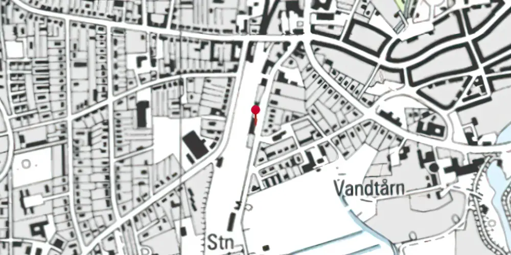 Historisk kort over Tønder H Station