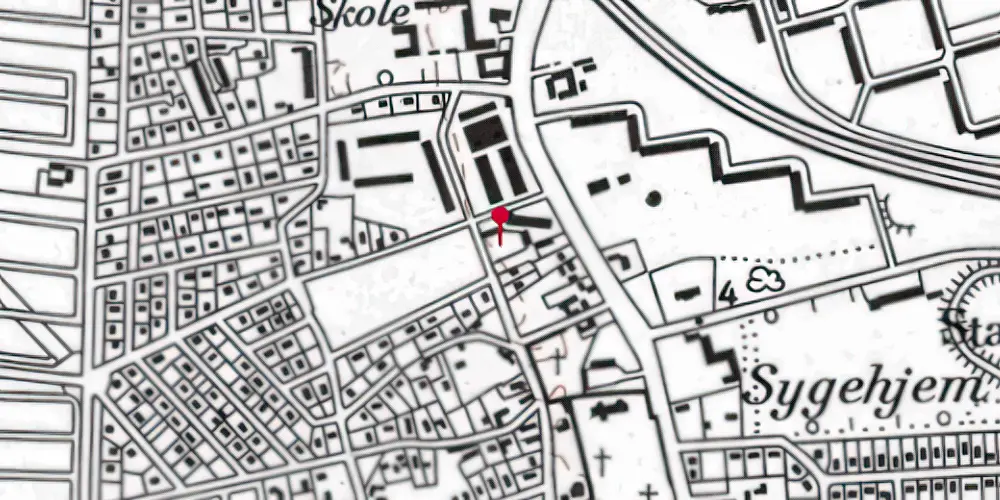 Historisk kort over Tårnby Trinbræt