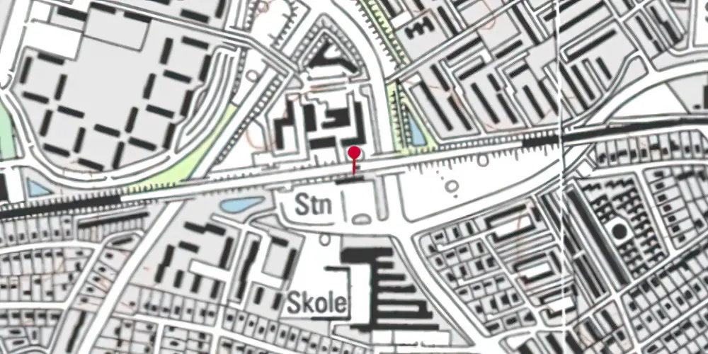 Historisk kort over Vallensbæk S-togsstation Historisk kort over Vallensbæk S-togsstation