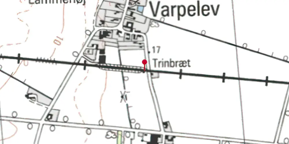 Historisk kort over Varpelev Trinbræt Historisk kort over Varpelev Trinbræt