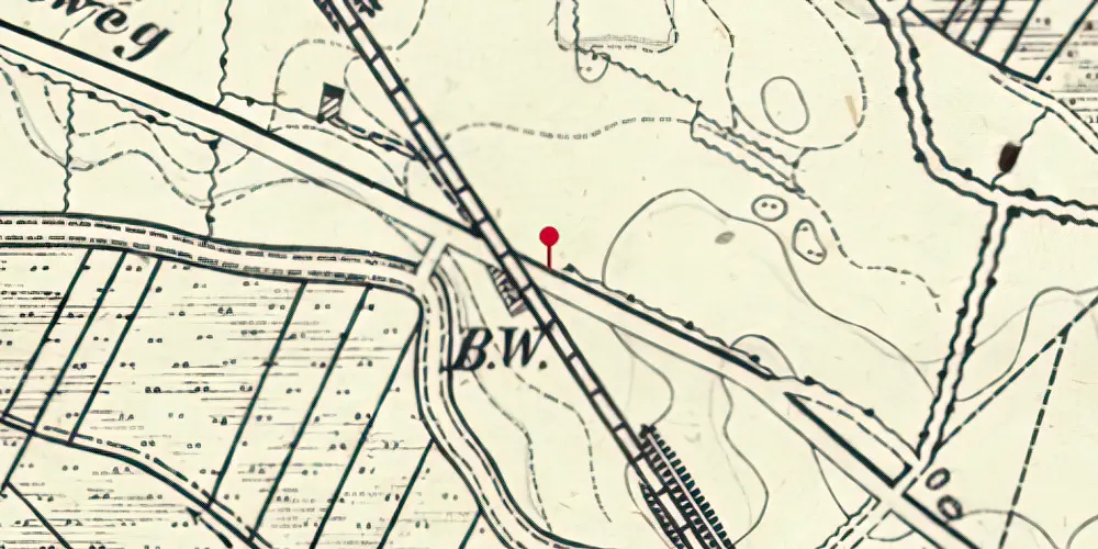 Historisk kort over Vejbæk Teknisk Station
