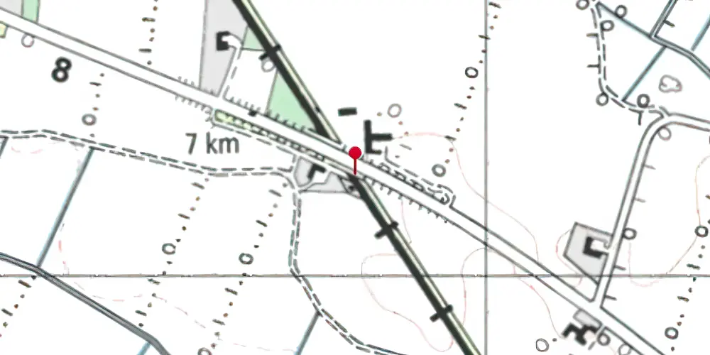 Historisk kort over Vejbæk Teknisk Station