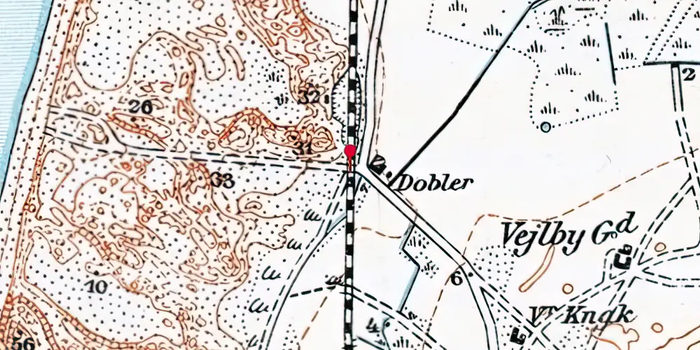 Historisk kort over Vejlby Nord Trinbræt Historisk kort over Vejlby Nord Trinbræt
