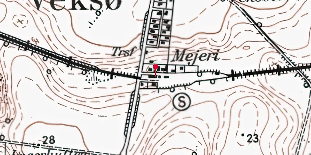 Historisk kort over Veksø Station Historisk kort over Veksø Station