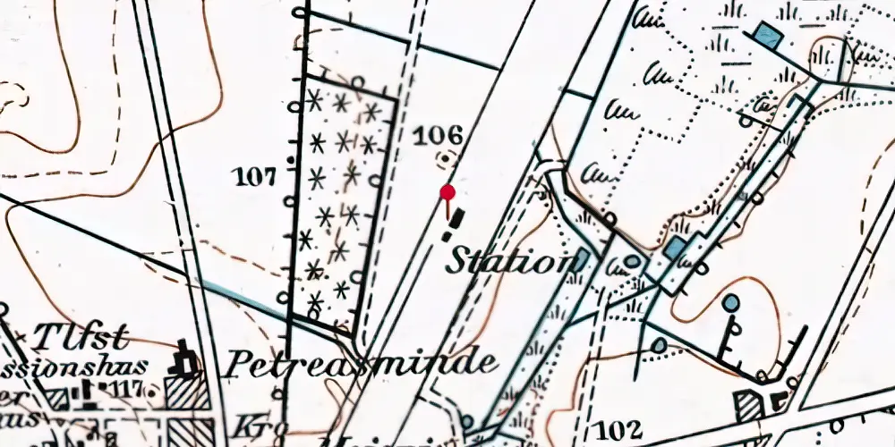 Historisk kort over Videbæk Station