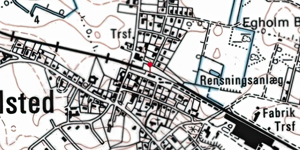 Historisk kort over Ølsted Station Historisk kort over Ølsted Station