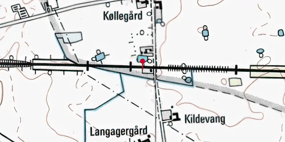 Historisk kort over Tornved Trinbræt