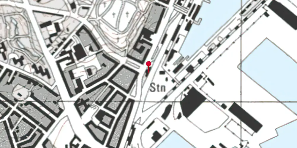 Historisk kort over Østbanetorvet Station [1983-2016]