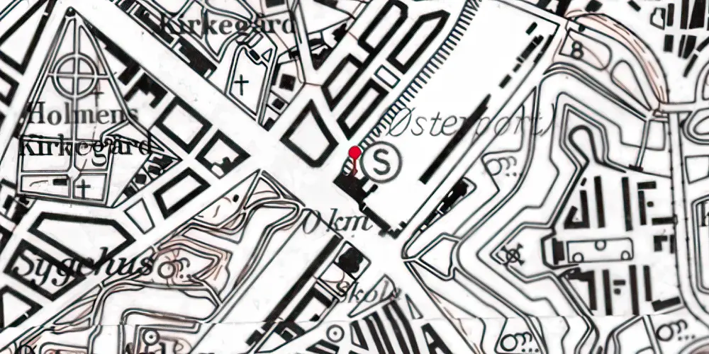 Historisk kort over Østerport Station Historisk kort over Østerport Station