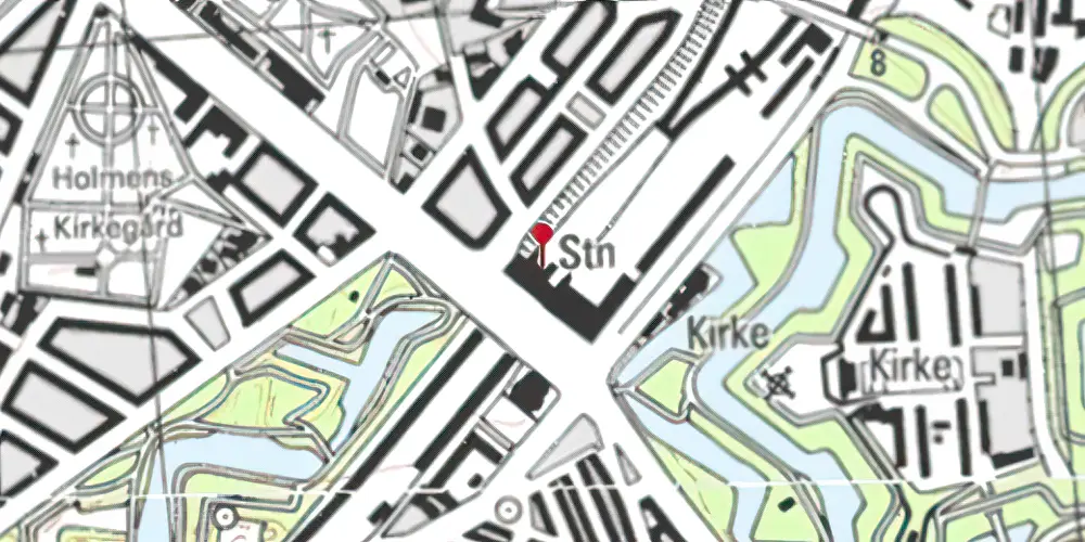 Historisk kort over Østerport Station Historisk kort over Østerport Station
