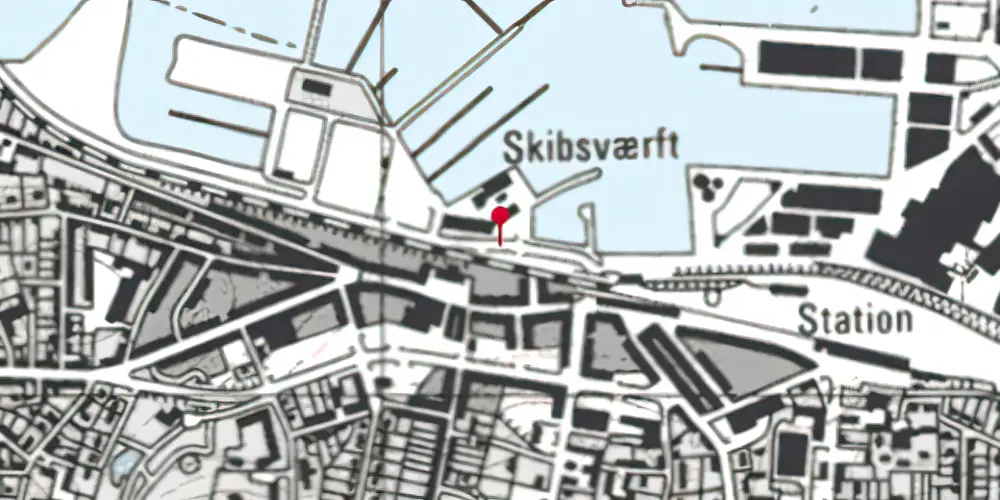 Historisk kort over Struer Havneplads Trinbræt Historisk kort over Struer Havneplads Trinbræt