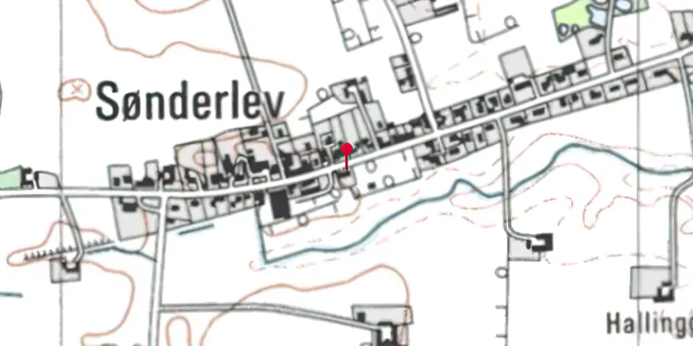 Historisk kort over Sønderlev Station