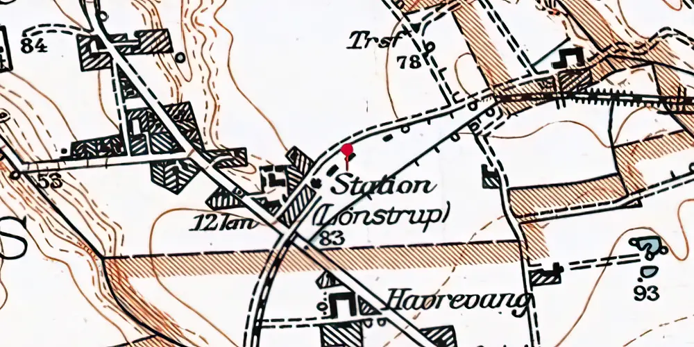 Historisk kort over Lønstrup Station Historisk kort over Lønstrup Station