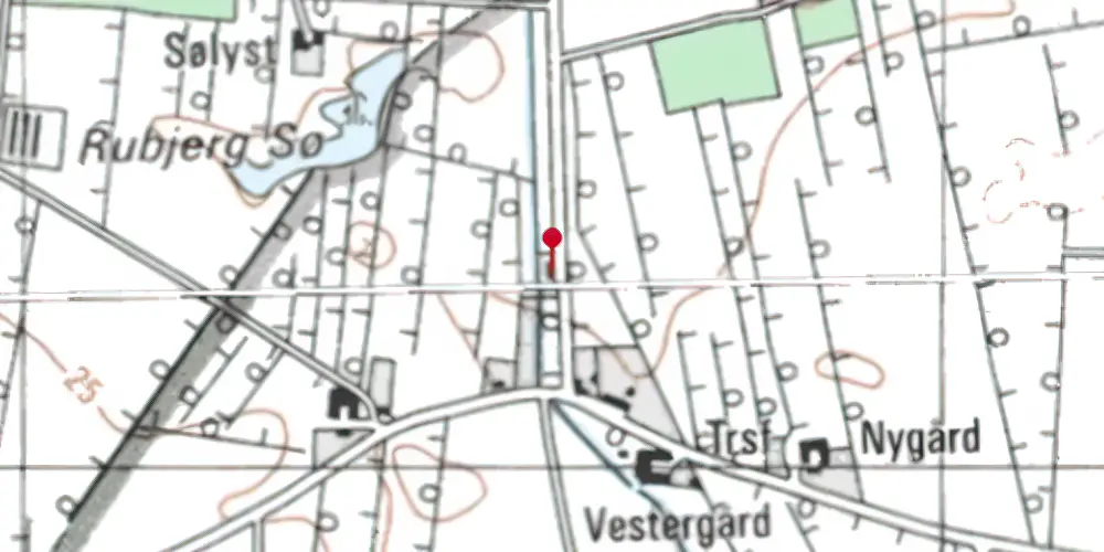 Historisk kort over Jelstrup Station Historisk kort over Jelstrup Station