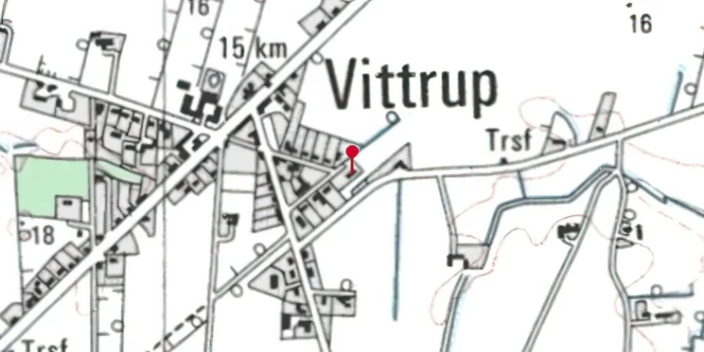 Historisk kort over Vittrup Station Historisk kort over Vittrup Station