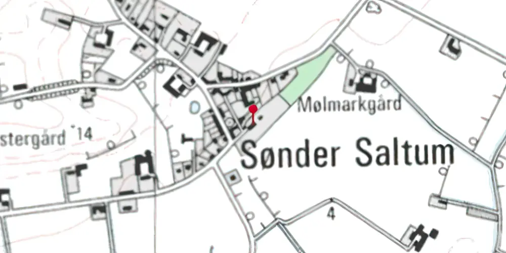 Historisk kort over Saltum Station Historisk kort over Saltum Station