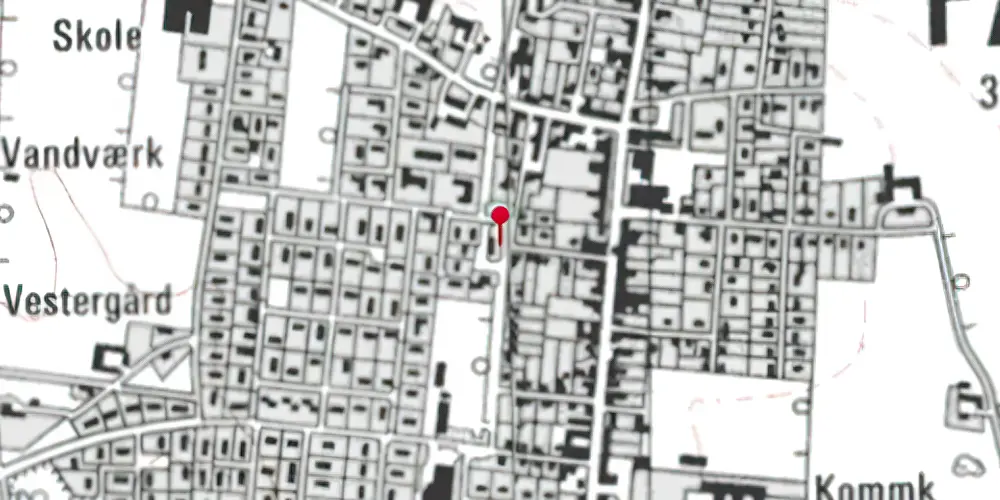 Historisk kort over Pandrup Station Historisk kort over Pandrup Station